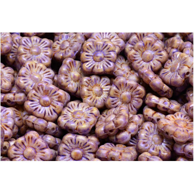 Square Flower Beads 11X11 N. 3148 Violeta