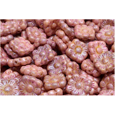 Square Flower Beads 11X11 N. 3145 Rosado
