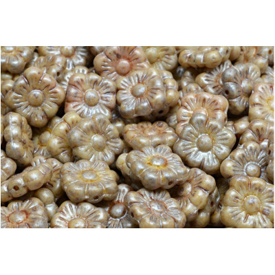 Square Flower Beads 11X11 N. 3143 Braun