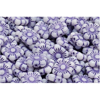 Square Flower Beads 11x11 N. 3142 Violet