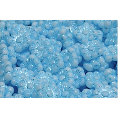 Square Flower Beads 11x11 N. 3141 Light blue