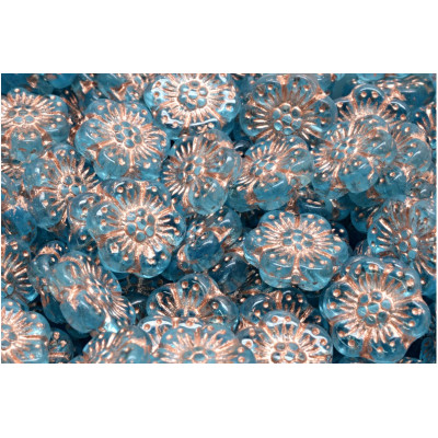 Boho Flower Beads 14X14 N. 3132 Hellblau