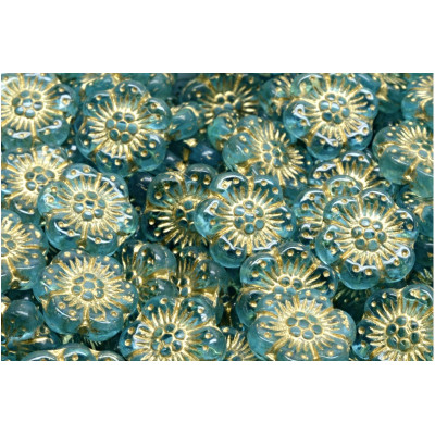 Boho Flower Beads 14X14 N. 3131 Bleu clair