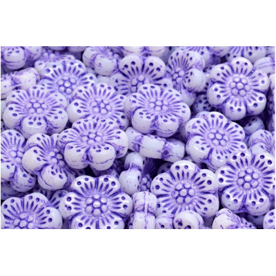 Boho Flower Beads 14X14 N. 3125 Violeta