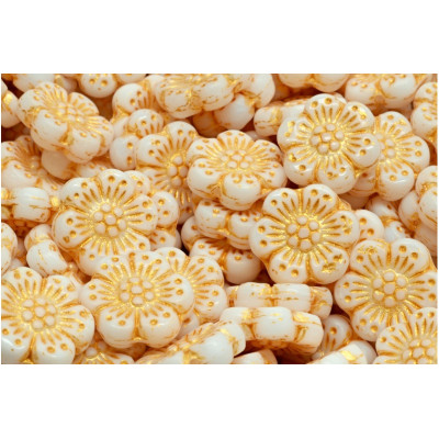 Boho Flower Beads 14X14 N. 3119 Oro