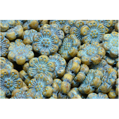 Boho Flower Beads 14x14 N. 3115 Green