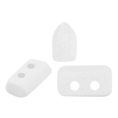 Piros par Puca White Matte 03000/33001 | 2-Hole Czech Beads