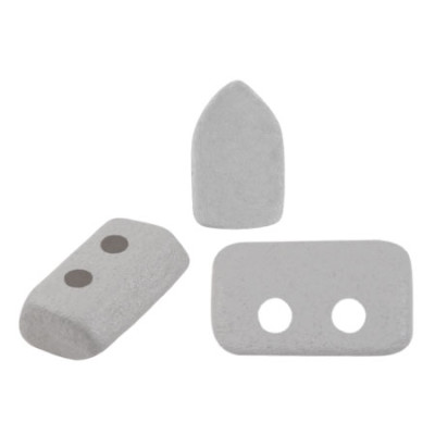 Piros® par Puca® 2-Hole Beads Grey Light Mat 03000/33002 | 5x3mm