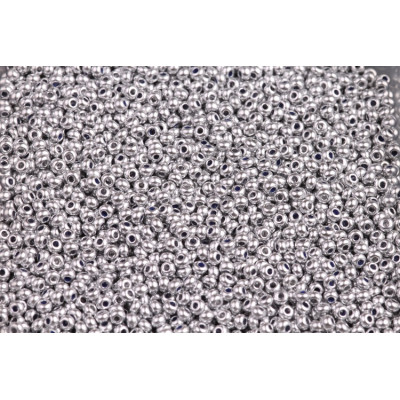 Perline Ceche 10/0 Silver Metallic 01700 | Vetro Preciosa