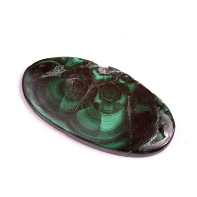 Cabochon Malachite Druzy No. 1284 (57x30mm)