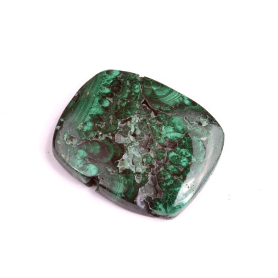 Cabochon Malachite Druzy No. 1288 (41x34mm)