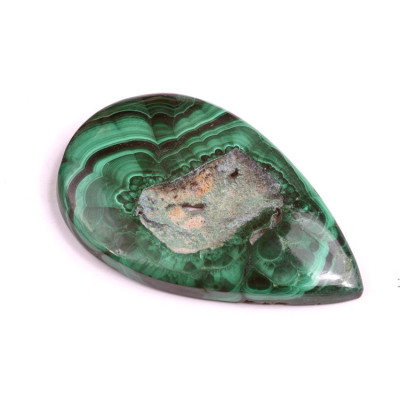 Cabochon Malachite Druzy No. 1289 (46x29mm)