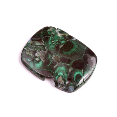 Cabochon Malachite Druzy No. 1290 (45x35mm)