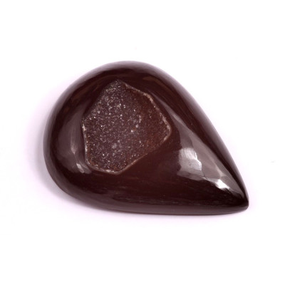 Cabochon Black Agate Druzy No. 2457 (43x33x9mm)