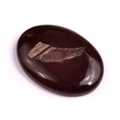 Kabošon Black Agate Druzy č.2460 (43x32x7mm)