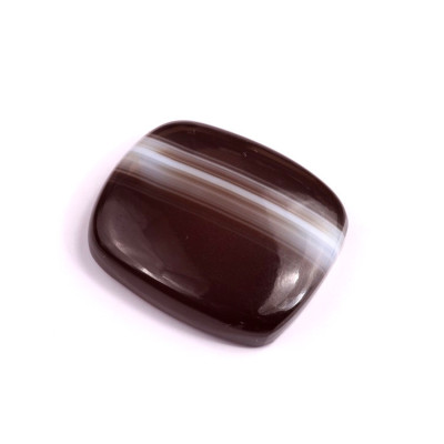 Cabochon Black Banded Agate No. 2471 (30x26x7mm)