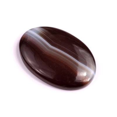 Cabochon Black Banded Agate No. 2477 (40x28x6mm)