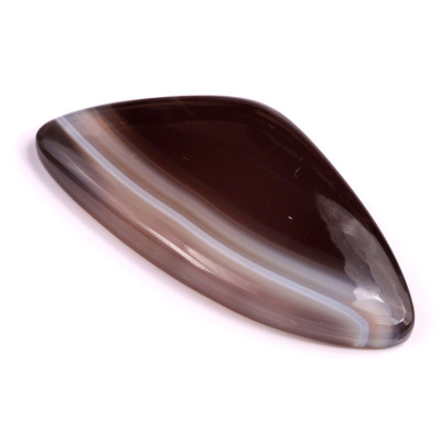 Cabochon Black Banded Agate No. 2479 (54x27x7mm)