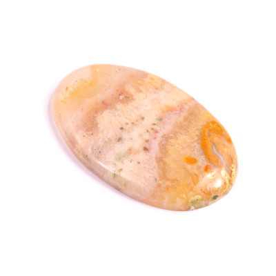 Cabochon Yellow Crazy Lace Agate No. 2485 (41x26x5mm)