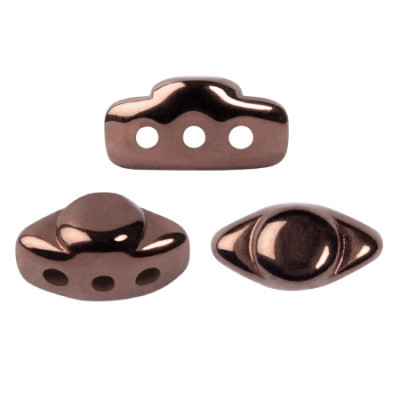 Volos® par Puca® 4x8mm Dark Bronze 23980/14415 | 3-Hole Czech Beads