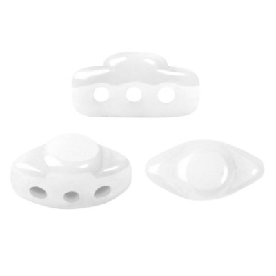 Volos par Puca 4x8mm Opaque White Ceramic Look 03000/14400