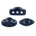 Volos par Puca 3-Hole Beads Metallic Mat Dark Blue 79032 | 4x8mm