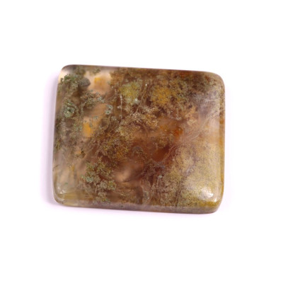 Cabochon Red Moss Agate No. 2703 (34x32x5mm)
