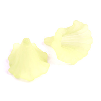 Plastové korálky květ žlutý 83 (35x41 mm)