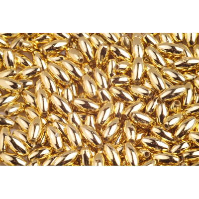 Plastové korálky zlatá rýže č. 150 (8x4mm)
