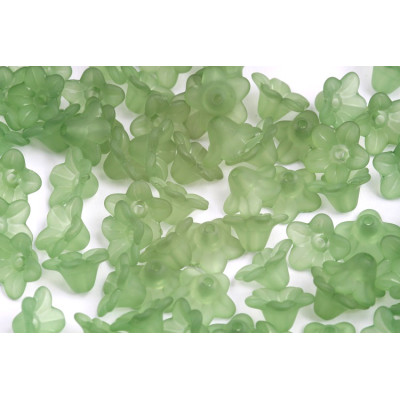 Zelené plastové květy 202 (10x5mm)