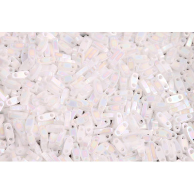 MIYUKI Quarter Tila - No. 20 - White Pearl AB