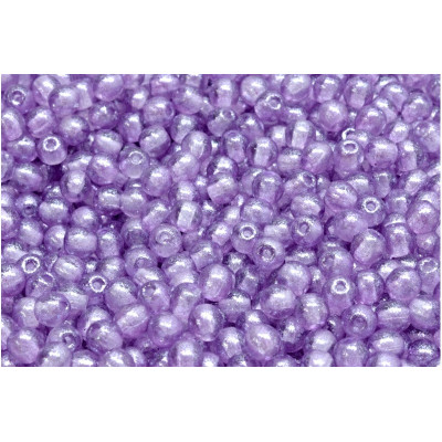 Round Beads 4mm Lilac Luster 00030-541004 | Rutkovsky Czech Glass