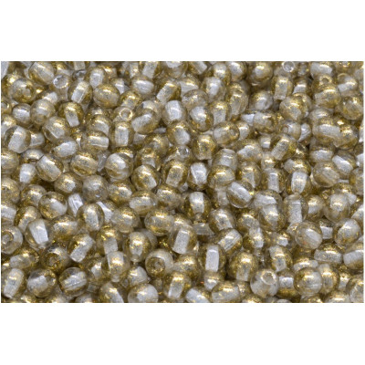 Round Beads 4mm Crystal Gold Lined 00030-541013