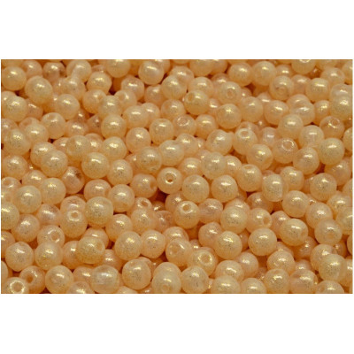 Czech Glass Round Beads 4mm Peach Shimmer 541014 | 60pcs