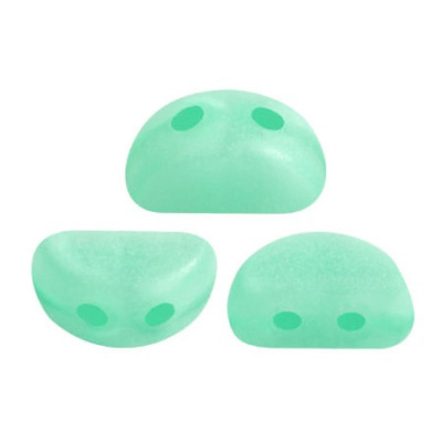 Kos® par Puca® 6x3mm Green Aqua Opal Mat | Perline di vetro