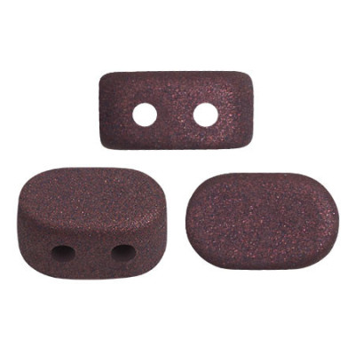 Lipsi par Puca 2-Hole Beads Trendy Plum Mat 03000-29772 | Czech Glass