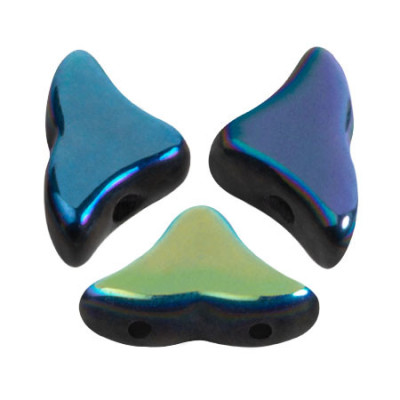 Hélios® par Puca® Jet AB 23980/28701 | 6x10mm Czech Glass Beads