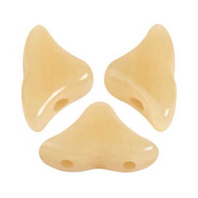 Hélios® par Puca® Opaque Beige 13020 | Czech Glass 2-Hole Beads