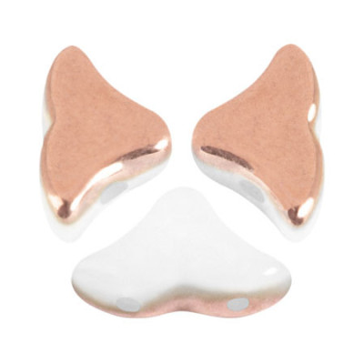 Hélios® par Puca® 6x10mm Opaque White Capri Gold 03000/27101