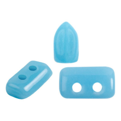 Piros® par Puca® Opaque Aqua 63020 | Czech Glass 2-Hole Beads