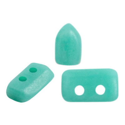 Piros par Puca 5x3mm Opaque Green Turquoise Mat 84100 | Czech Beads