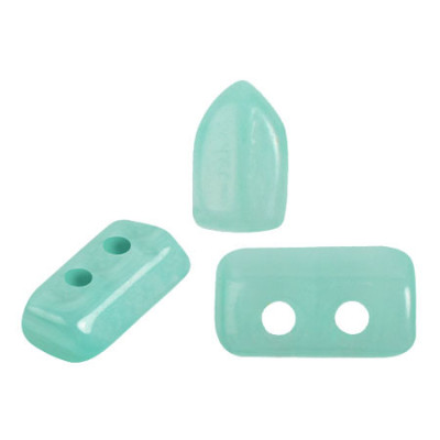 Piros par Puca Beads Blue Green Opal 61100 | 2-Hole Czech Glass