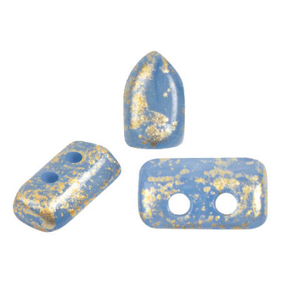 Piros par Puca Blue Opal Splash 31010-94401 | 2-Hole Czech Beads