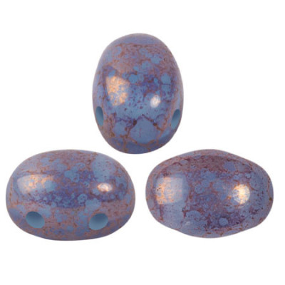 Samos® par Puca® Blue Opal Bronze 31010/15496 | 5x7mm 2-Hole Beads
