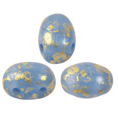 Samos par Puca 5x7mm Blue Opal Splash 31010/94401 | Glass Beads