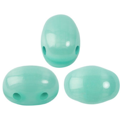 Samos par Puca 5x7mm Blue Green Opal 61100 | Czech Glass Beads