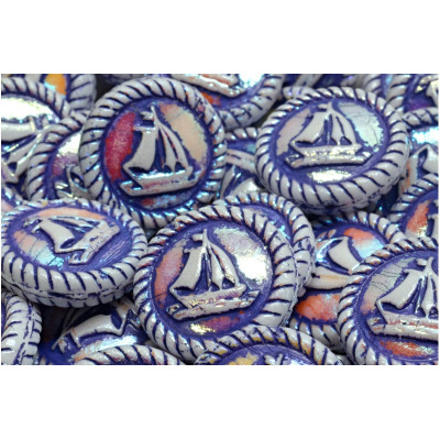 Boat Medallion No. 4101 (20x20mm) 02010-28703-54325