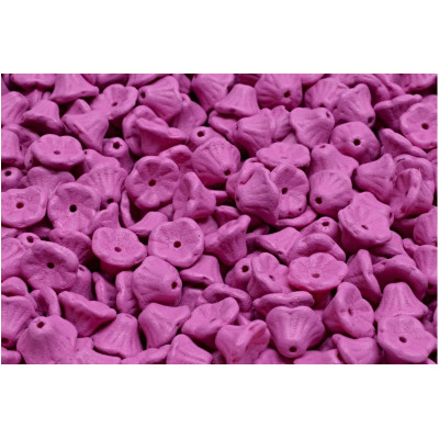 Bell Flower Cup Beads 7x5mm Fuchsia Purple 22M13 | Czech Glass