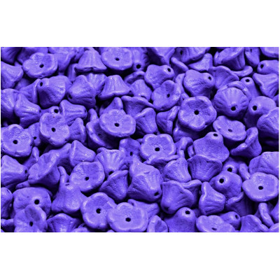 Bell Flower Cup Beads 7x5mm Matte Violet 02010-22M15 | Czech Glass