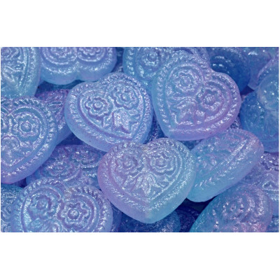 Heart Beads With Flowers 17x17mm No. 5331